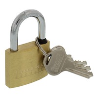 Garrison Brass Padlock, 40-mm Front_Angled_Right