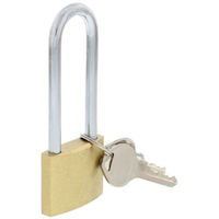 Garrison 40mm-Wide Keyed Padlock with 38mm Shackles, Brass Front_Angled_Right