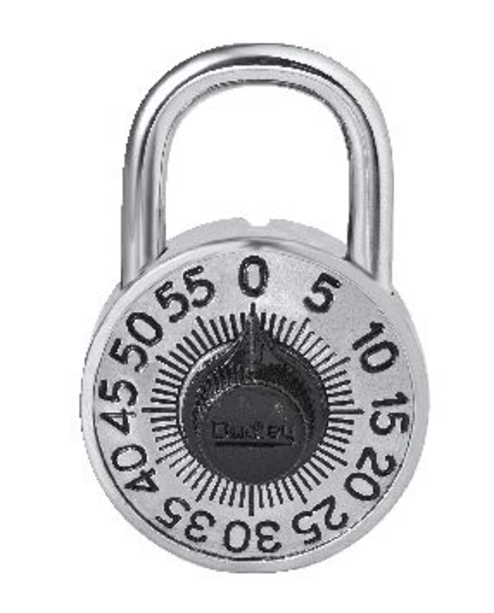Cadenas à combinaison numérique préconfigurée Dudley, 48 mm de largeur, argent Front_Flat