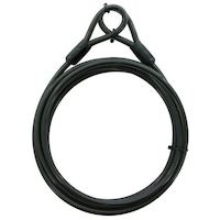 Garrison 14-ft Flexible Steel Looped End Cable, Black Overhead_Flat