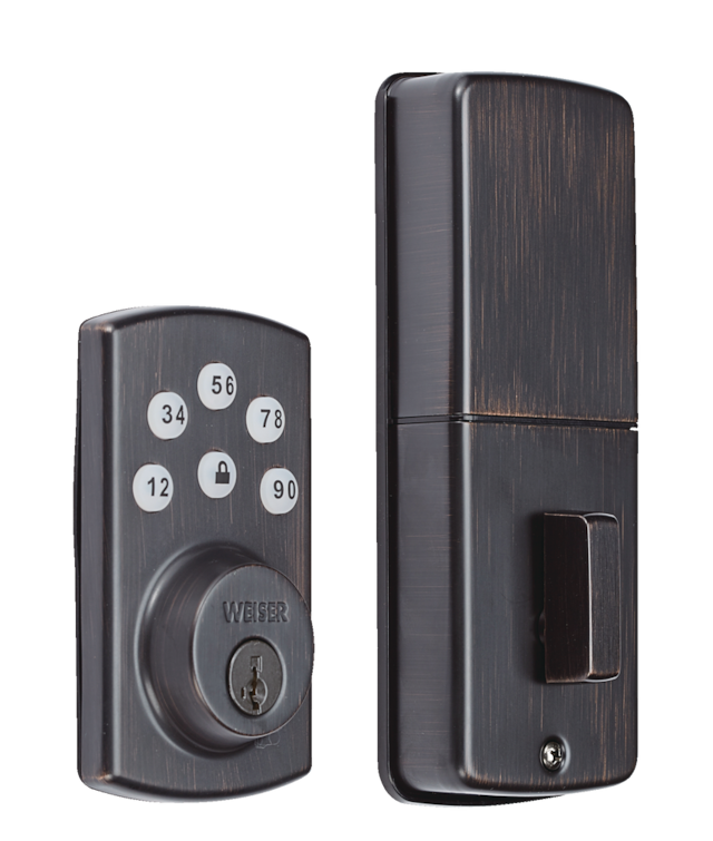 Weiser Electronic Motorized Powerbolt 2 Deadbolt, Bronze Canadian Tire