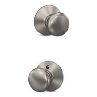 Schlage Plymouth Hall and Closet Passage Door Knob, Lifetime Warranty, Satin Nickel Composite_or_Mixed