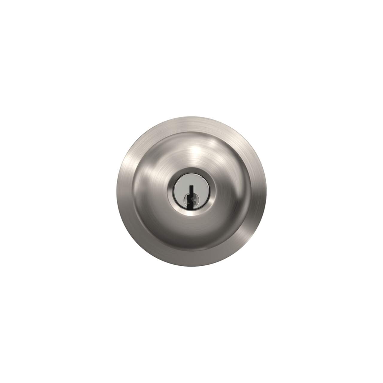 Schlage Plymouth Entry Keyed Ball Door Knob Lock Set, Satin Nickel