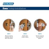 Schlage Plymouth Keyed Entry Door Knob, Satin Nickel Composite_or_Mixed