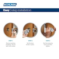 Schlage Plymouth Keyed Entry Door Knob, Satin Nickel Composite_or_Mixed