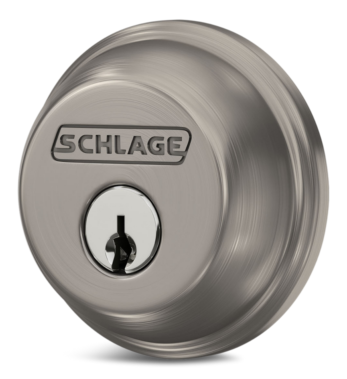 Schlage Sacramento Satin Nickel Single-Cylinder Deadbolt Exterior