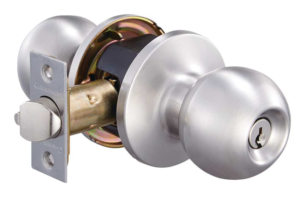 Garrison Keyed Entrance Ball Knob, Satin Nickel Canadian Tire