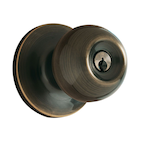 Garrison Double-Cylinder Round Deadbolt Door Lock, Stainless-Steel