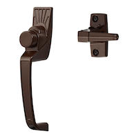 Ideal Security Classic Storm Door Push Button Handle Set, Assorted Colours Front_Angled_Left