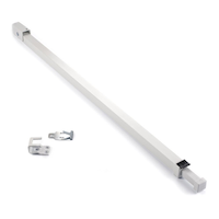 Ideal Security 25.75-in to 47.5-in Patio Door Security Bar, with Childproof Anti-Lift Lock, White Composite_or_Mixed