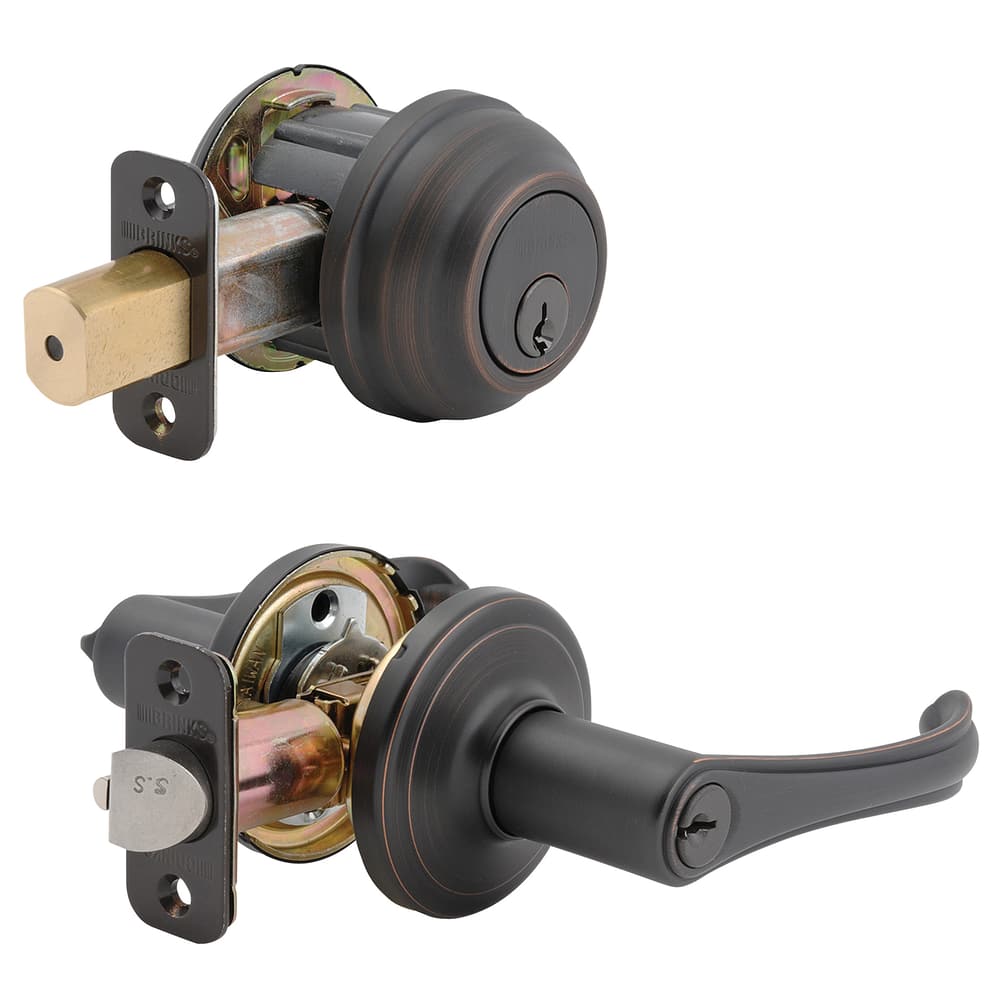 Brinks Deadbolt Lock & Keyed Entrance Lever Combo | Canadian Tire