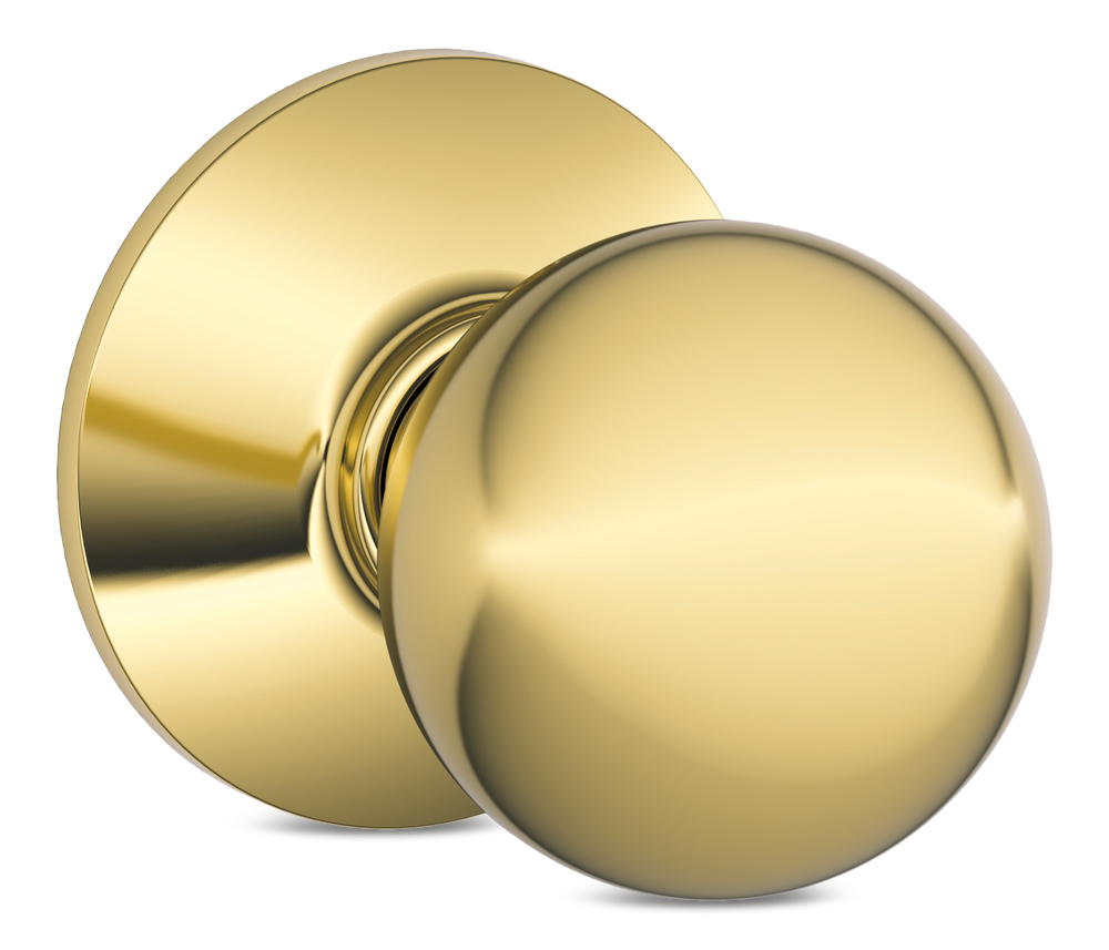 Schlage Orbit Passage Hall/Closet Knob, Polished Brass Canadian Tire