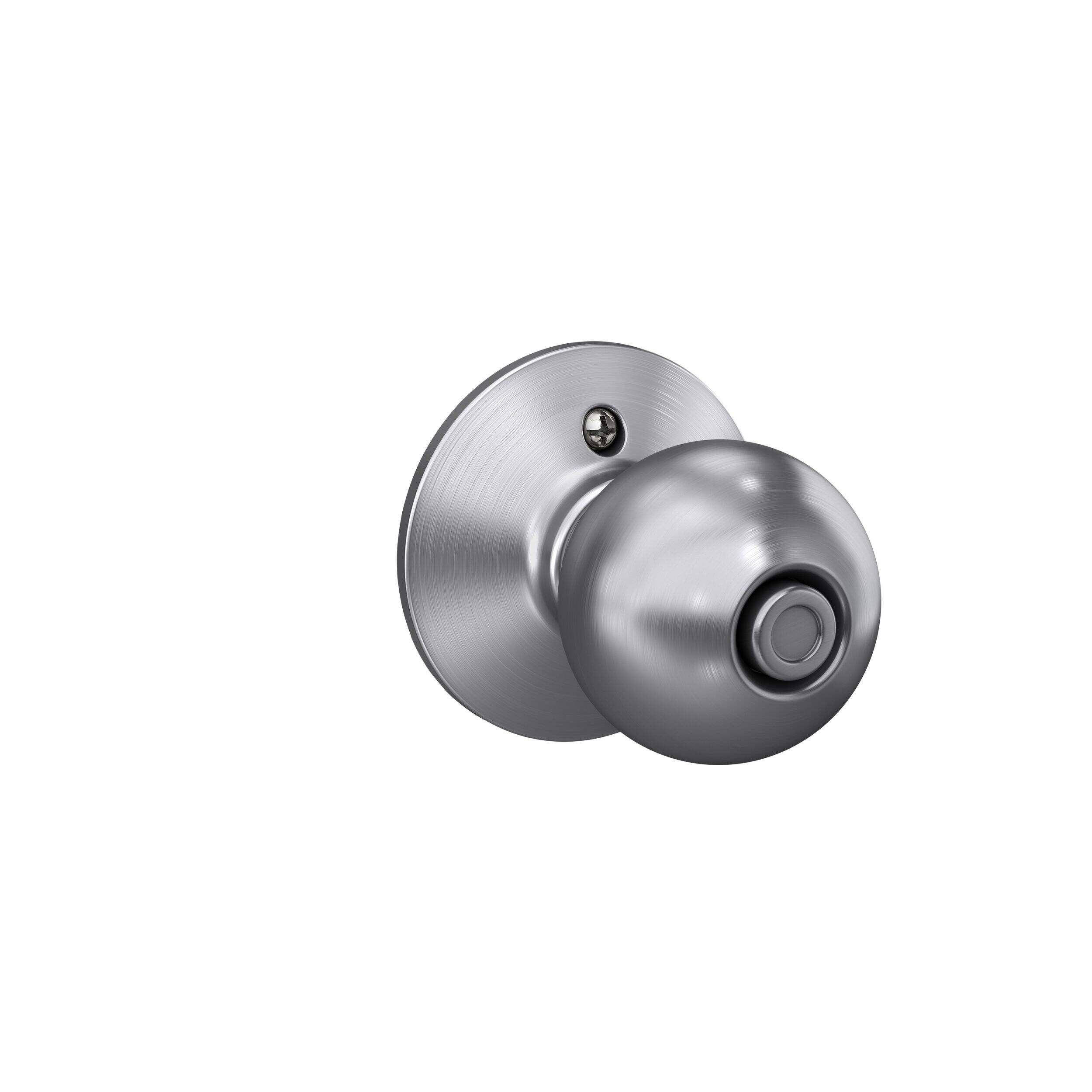 Schlage Orbit Bed and Bath Privacy Door Knob, Lifetime Warranty, Satin