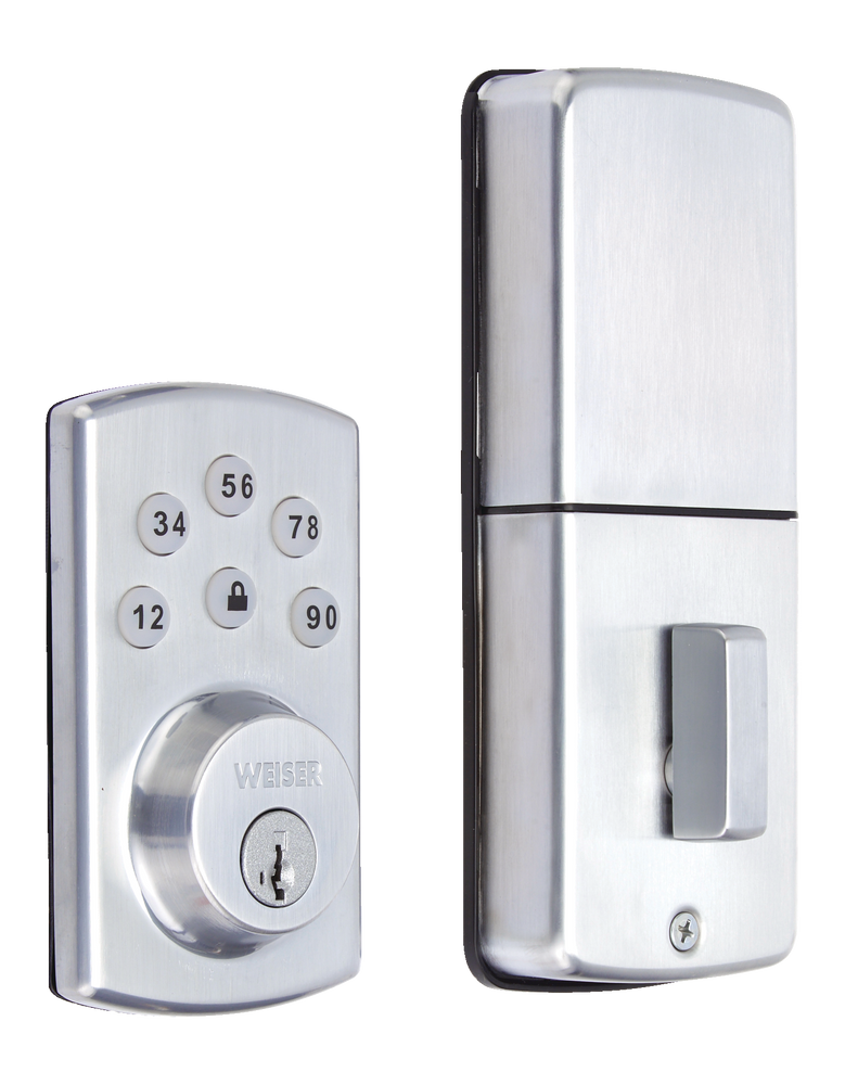 Weiser Electronic Motorized Powerbolt 2 Deadbolt, Satin Chrome