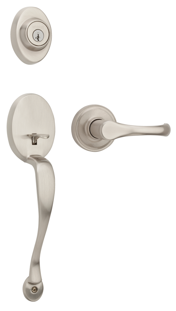 Weiser Augusta Grip Handle Set & Deadbolt Door Lock Set with Aspen