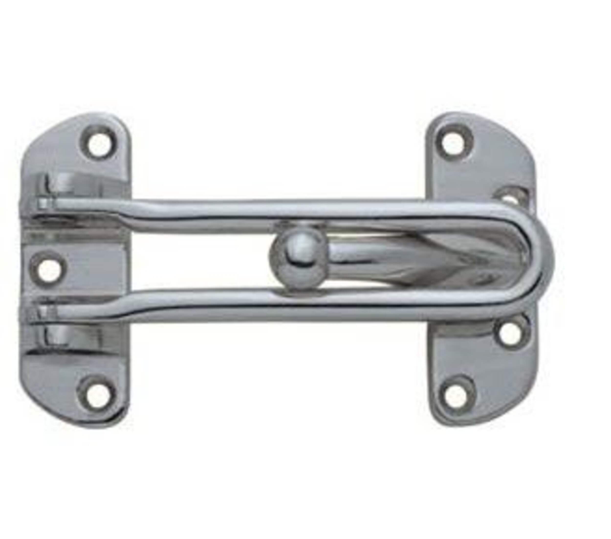 Taymor Door Latch Guard, Nickel Front_Flat