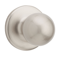Weiser Yukon Passage Door Knob for Hall and Closet Doors, Satin Nickel Front_Angled_Right