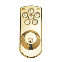 Weiser Maximum Security Electronic Deadbolt, Polished Brass Finish