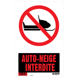 Klassen Auto-Neige Interdite Sign (French), 8 x 12-in
