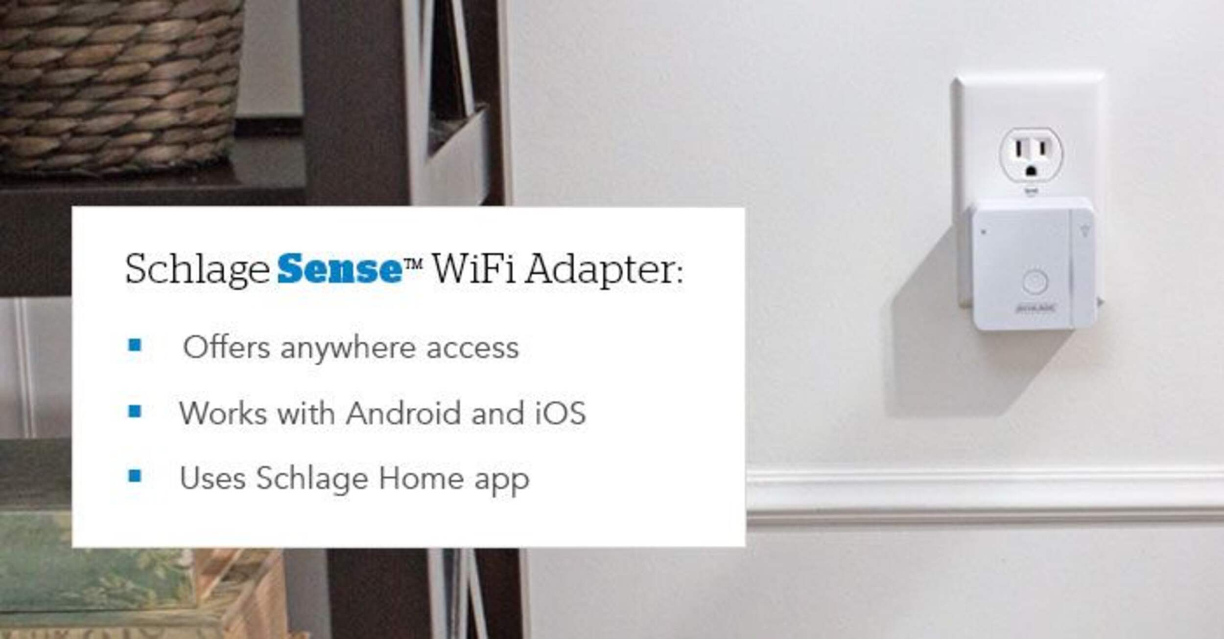 Schlage BR400 Sense WiFi Adapter, Works with Schlage Sense, White
