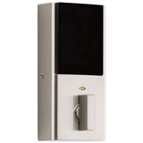 Serrure de porte à pêne dormant intelligente électronique Weiser Kevo 2 Touch-to-Open, nickel satiné Front_Angled_Right