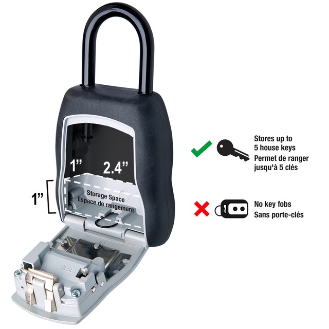 Master Lock 83mmWide Resettable 4Dial Portable