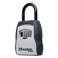 Master Lock 83 mm Wide Resettable Numeric Combination 4-Dial Portable Padlock Box, Silver/Black