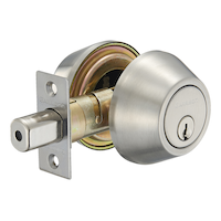 Serrure ronde à pêne dormant à 2 barillets Garrison, acier inoxydable