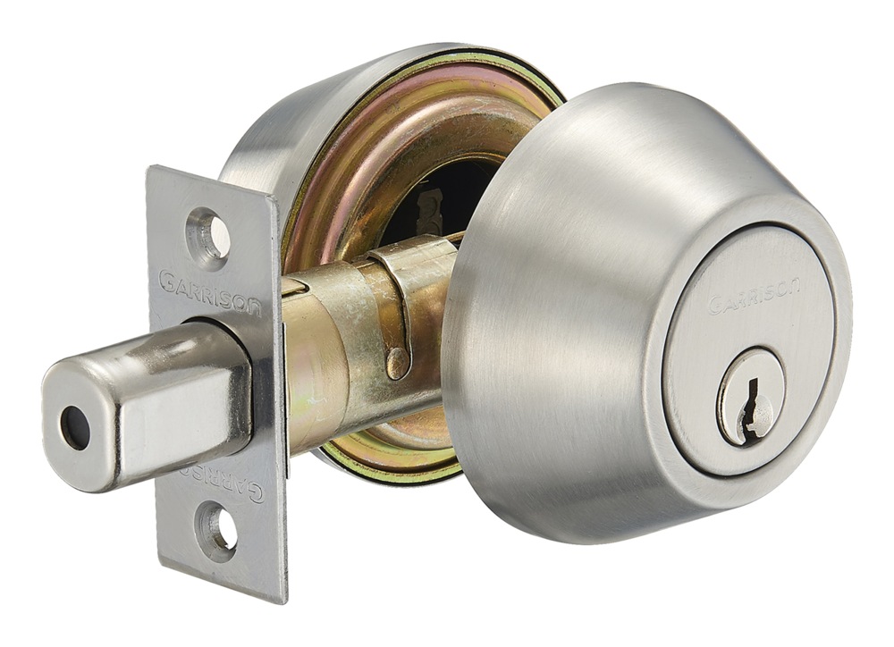 Garrison DoubleCylinder Round Deadbolt Door Lock, StainlessSteel