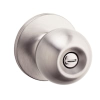 Poignée de porte verrouillable boule Garrison, acier inoxydable Front_Angled_Right