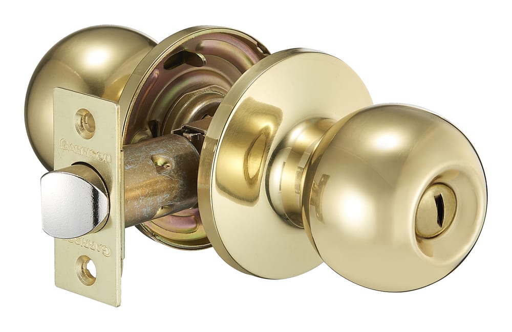 Ball Keyed Entry Door Knob Polished Brass ǀ Hardware & Locks ǀ