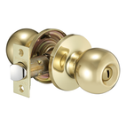 Ball Keyed Entry Door Knob Polished Brass ǀ Hardware & Locks ǀ