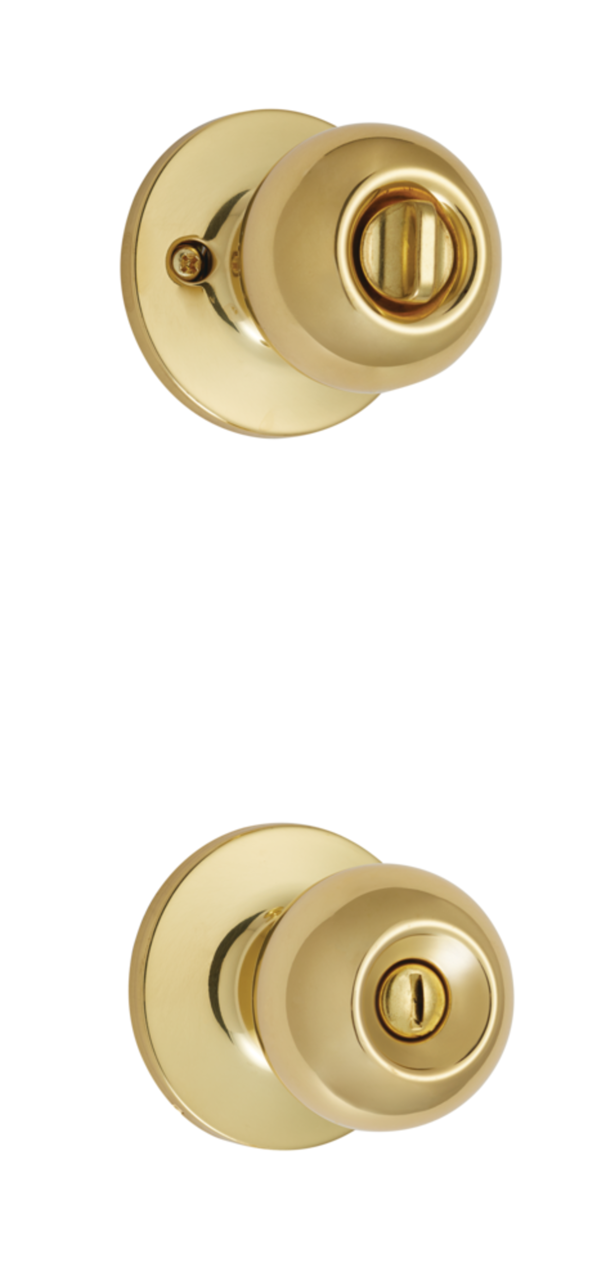 Garrison Privacy Ball Door Knob Lock Set, Polished Brass Canadian Tire