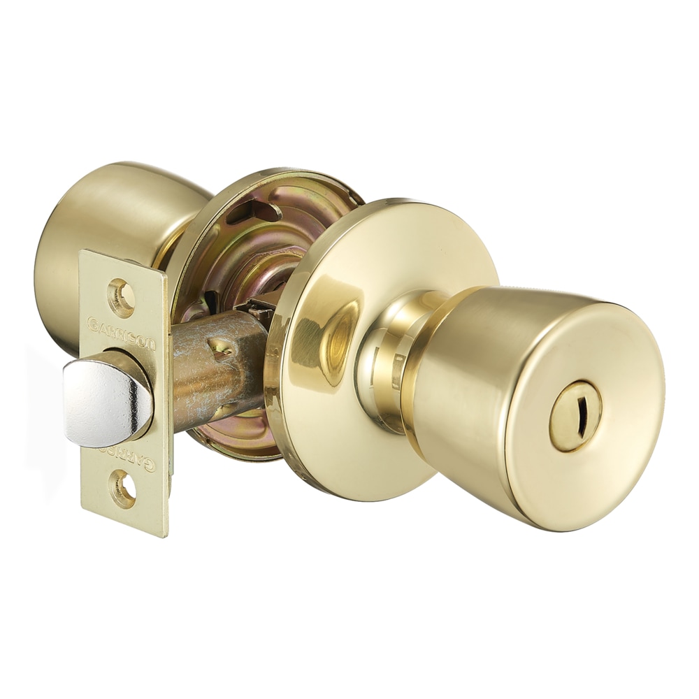 Garrison Privacy Tulip Door Knob Lock Set, Polished Brass Canadian Tire