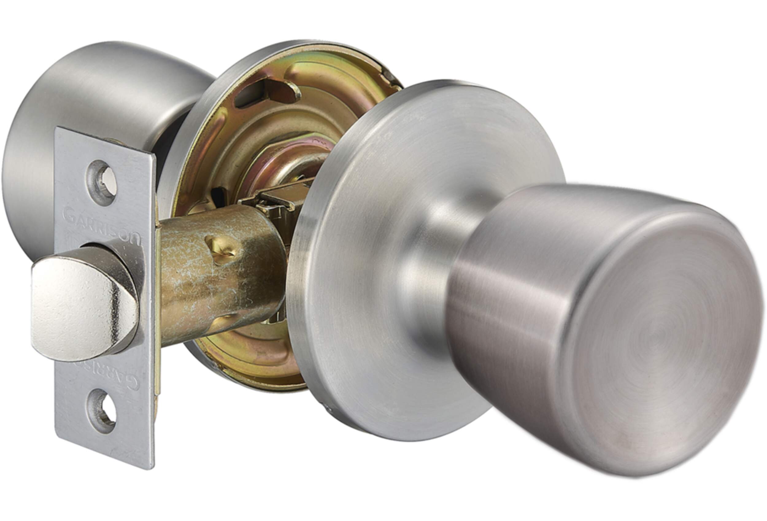 Poignée de porte de couloir tulipe Garrison, acier inoxydable Front_Angled_Right