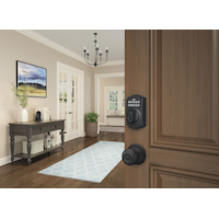 Schlage Camelot Electronic Keypad Deadbolt, Rated AAA Security, Matte Black Front_Angled_Left