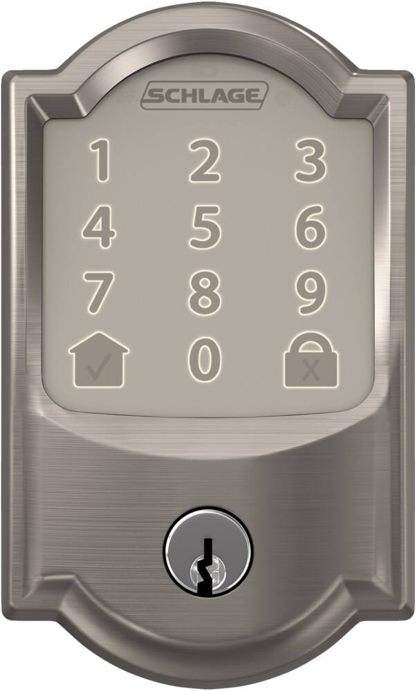 Schlage Encode Camelot Electronic Smart Touch Screen Keypad Deadbolt Door Lock Satin Nickel 2292