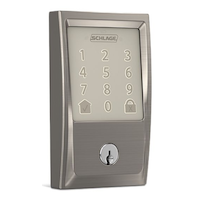 Schlage Encode Smart WiFi Deadbolt with Century Trim, Rated AAA Security, Satin Nickel Front_Angled_Right