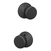 Schlage Bowery Hall and Closet Passage Door Knob, Lifetime Warranty, Matte Black Composite_or_Mixed