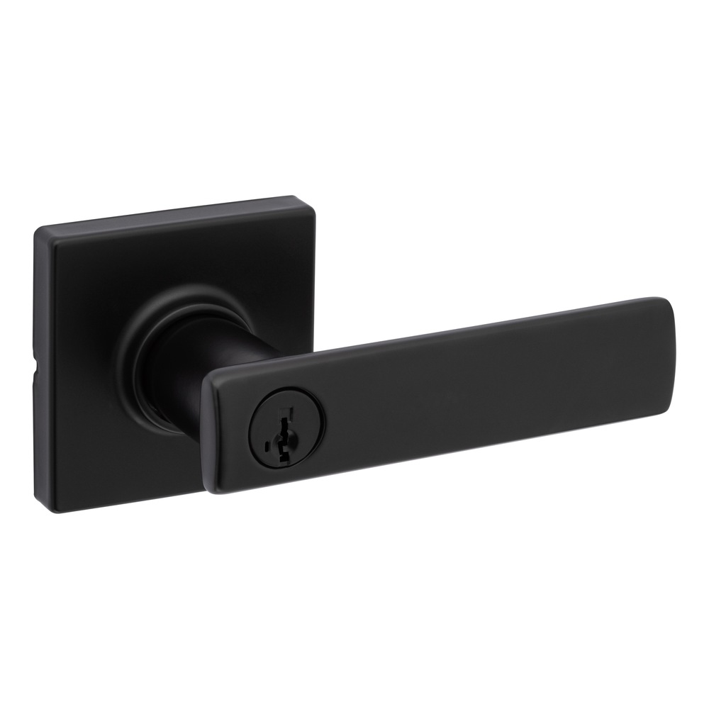 Weiser Breton Entry Keyed Door Lever Lock Set, Matte Black Canadian Tire
