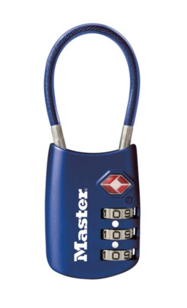 Master Lock 30 mm Wide Resettable Numeric Combination 3 Dial TSA Padlock Assorted Colours Canadian Tire