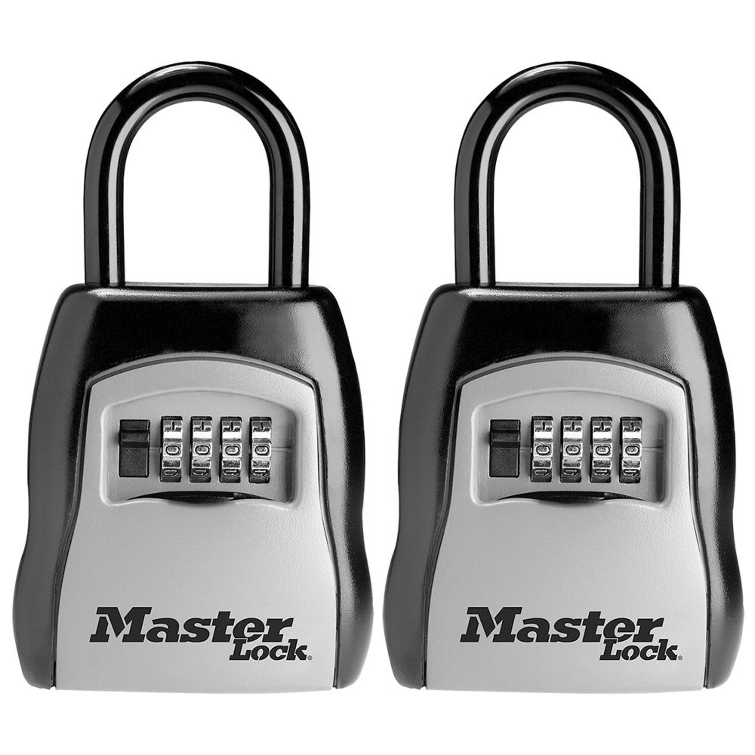 Master Lock Portable Dial Combo Lock Box, 83-mm, 2-pk Front_Flat