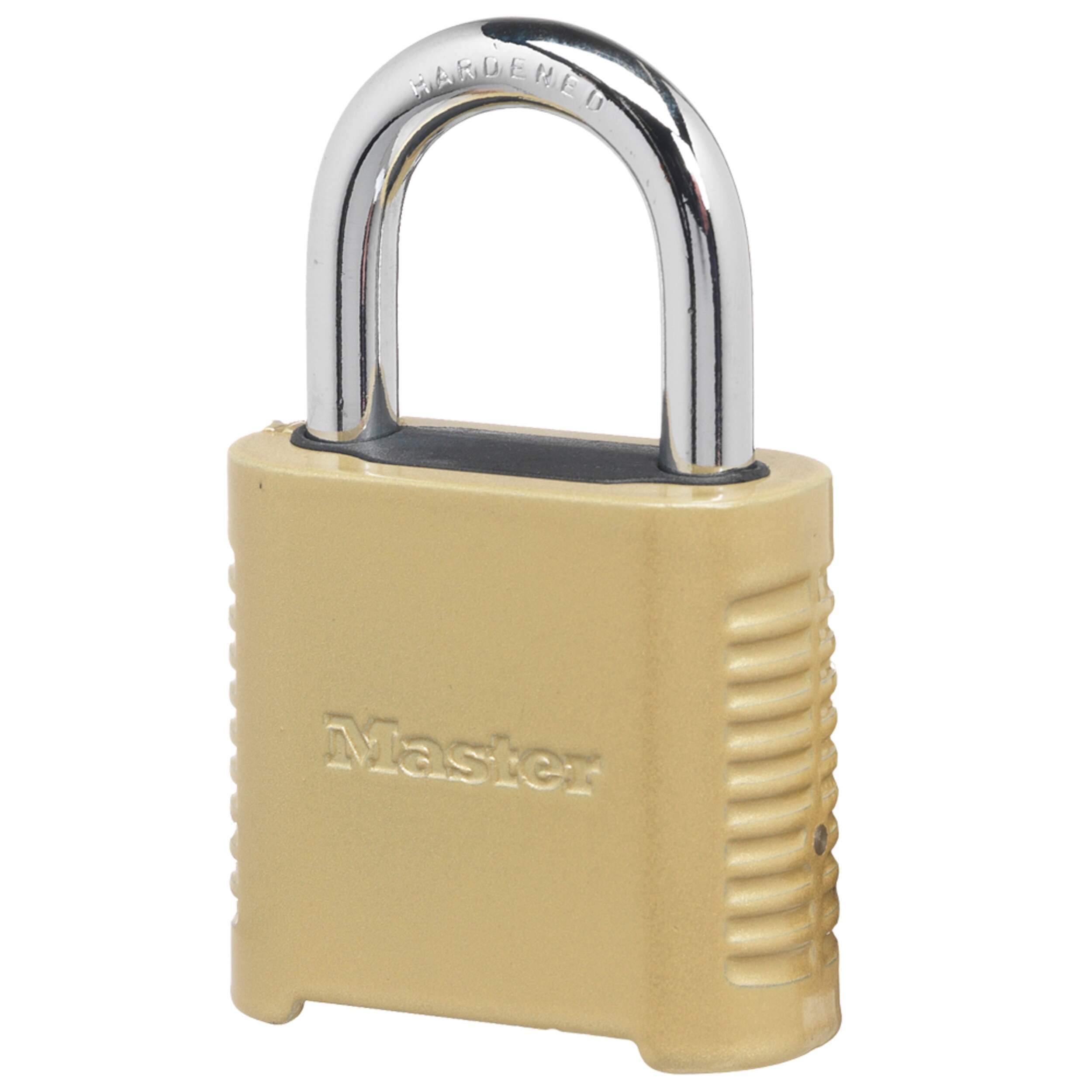Master Lock Combo Solid Zinc Padlock, 51-mm Front_Three_Fourths_Angled_Left