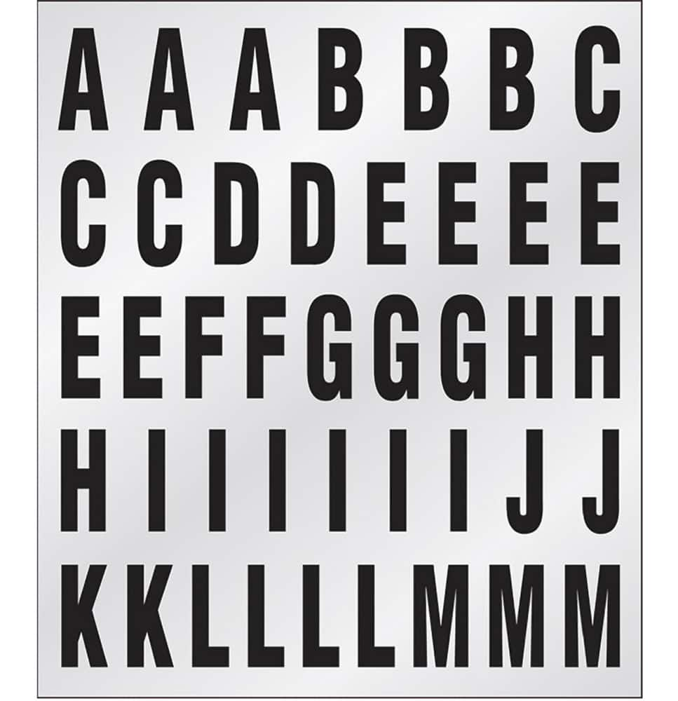 Hillman 848629 Vinyl 1-in Reflective Self-Adhesive A-Z & 0-9 Letter ...