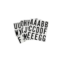 Hillman Vinyl 2-in Weather-Resistant Self-Adhesive A-Z Letter Set, Black & White, 65-pc