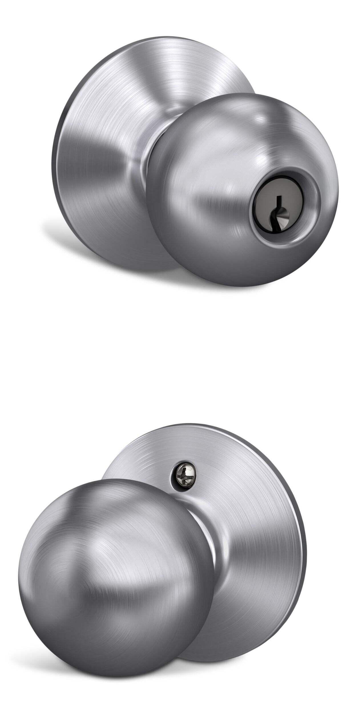 Poignée de salle de rangement Cameron Orbit SC F80, chrome satiné Composite_or_Mixed