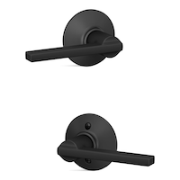 Schlage Latitude Hall and Closet Passage Door Lever, Lifetime Warranty, Matte Black
