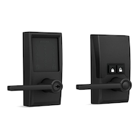 Schlage Encode Smart WiFi Latitude Lever with Century Trim, Rated AAA Security, Matte Black Composite_or_Mixed