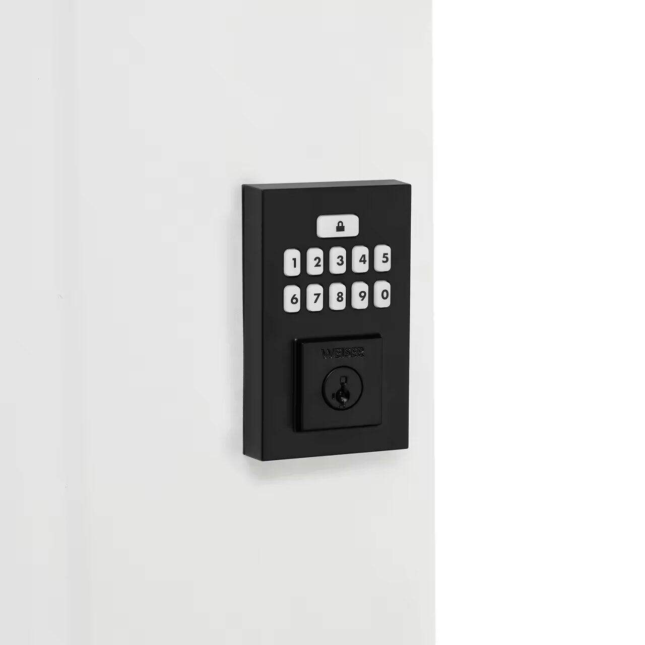 Weiser SmartCode Matte Black Keyless Entry Door Lock/Deadbolt Lock,  10-Button Touchpad Door Lock with Backlit Keypad, Up to 50 User Codes  Electronic Door Locks for Front Door