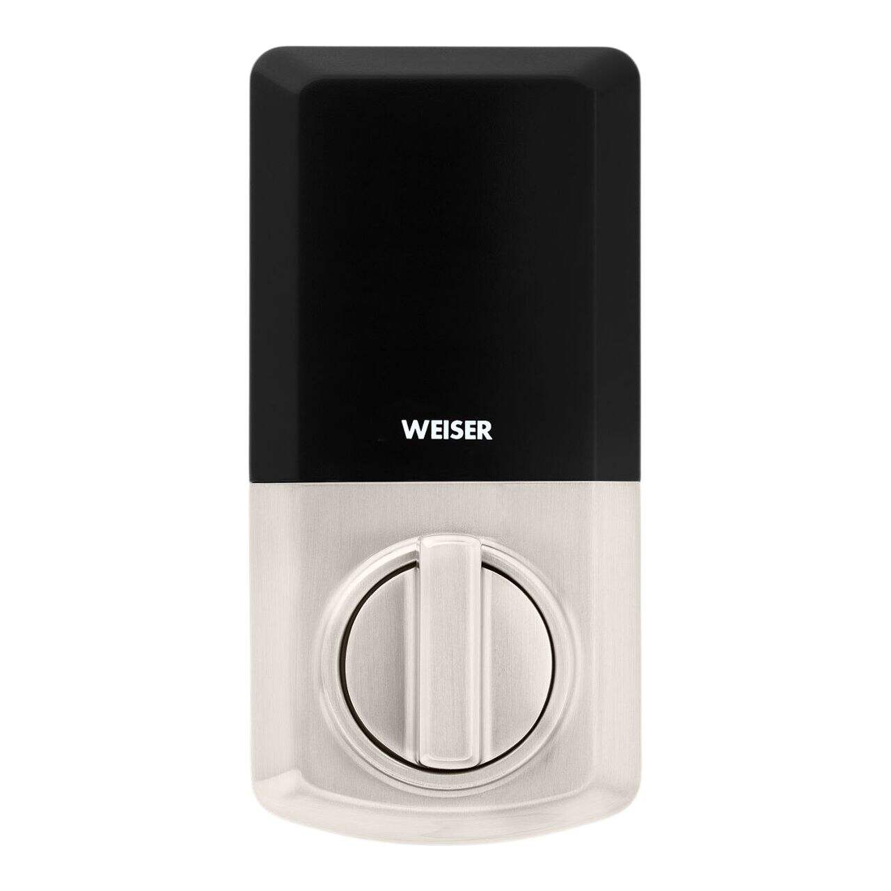 Weiser Smartcode Contemporary Keypad Electronic Deadbolt Door Lock, Satin  Nickel